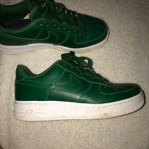 Custom green Air Force 1’s